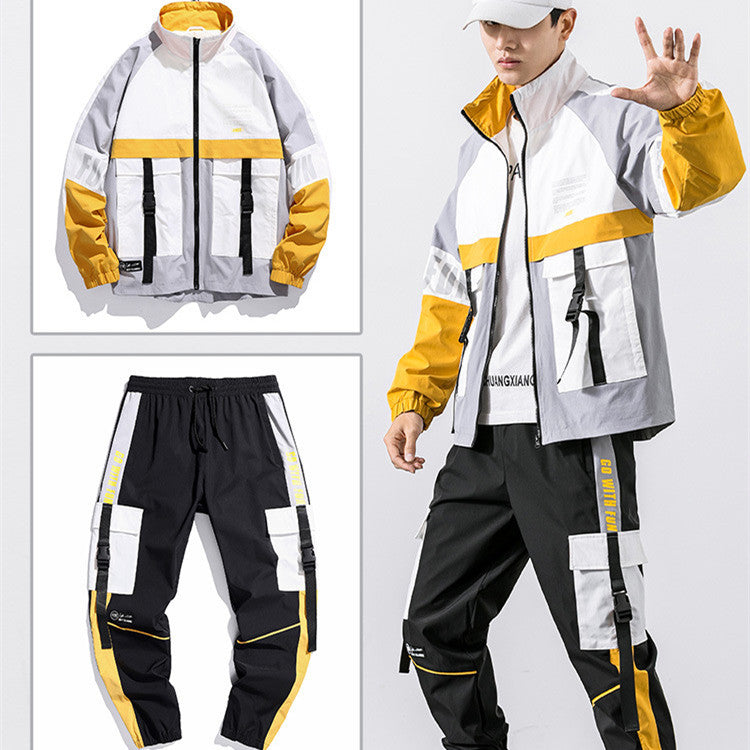 Men's Casual Japanese Style Trend Tooling Suit