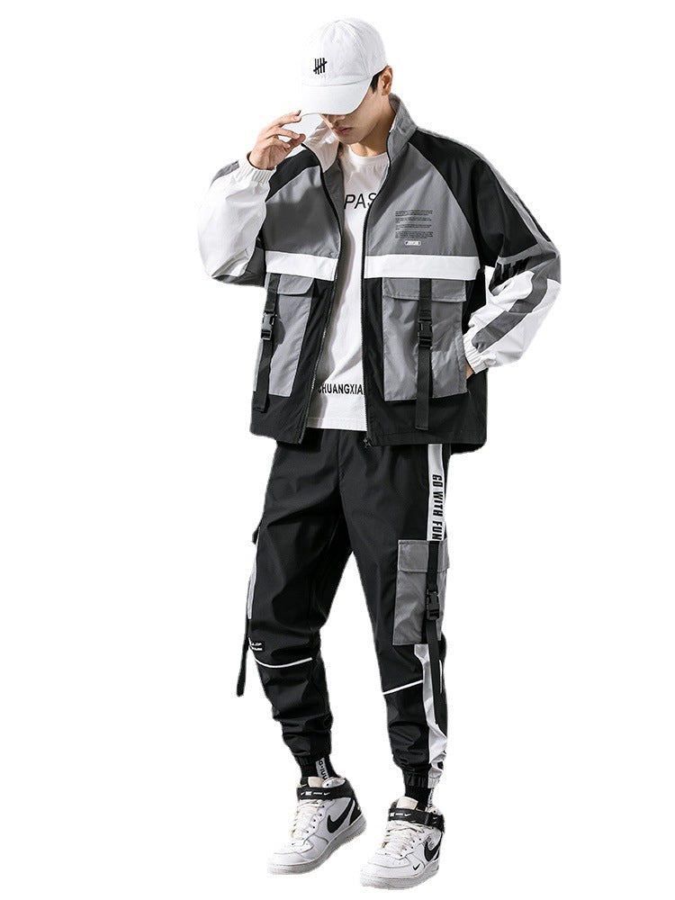 Men's Casual Japanese Style Trend Tooling Suit