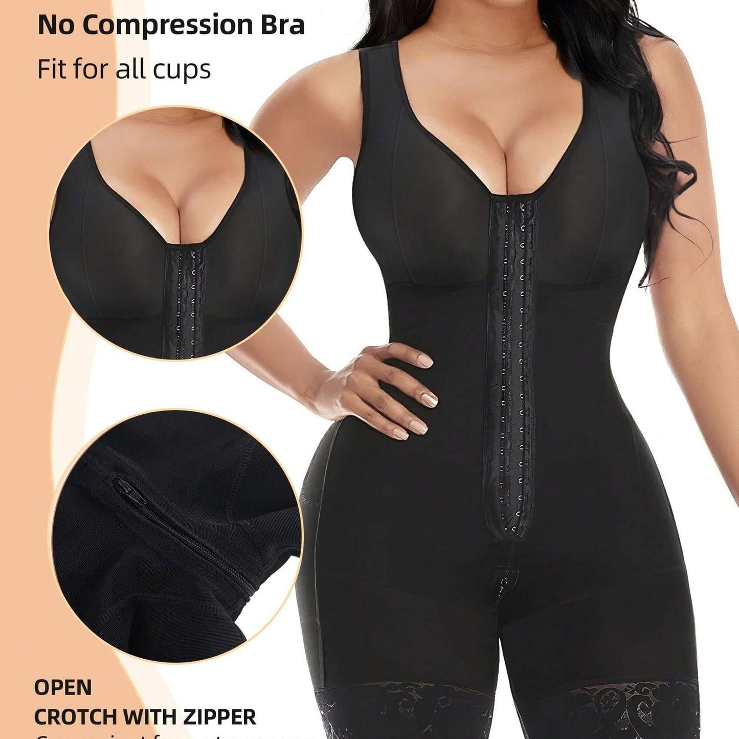 Fajas Colombianas Women's Shapewear, Full Body Sculpting After Abdominal Control, Hip Lifter With Zipper Crotch, Women's Fitness Set,- Prohibition Of Selling On The Amazon Platform
