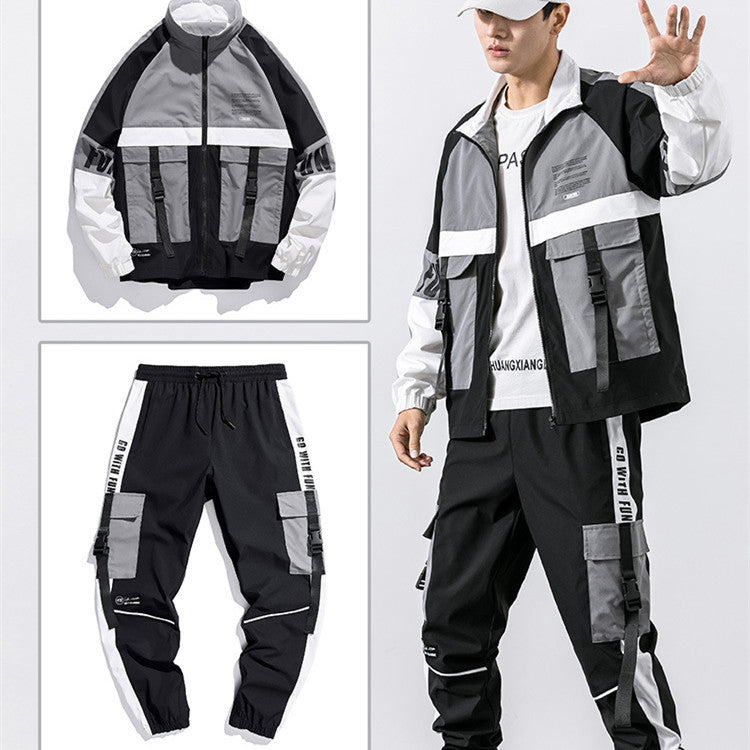 Men's Casual Japanese Style Trend Tooling Suit