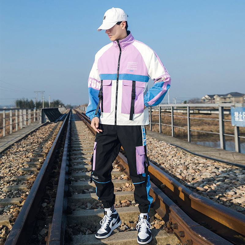 Men's Casual Japanese Style Trend Tooling Suit