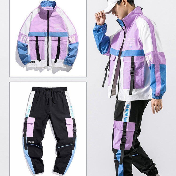 Men's Casual Japanese Style Trend Tooling Suit