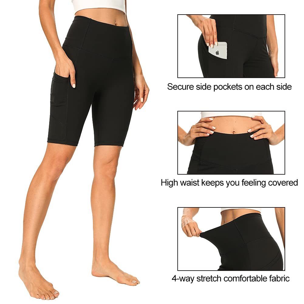 Yoga Pants - High Waist Five Points, 3 Pieces
